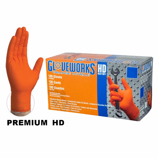 Heavy Duty 8 to 9 Mil Industrial Disposable Gloves, 6 pack (3 pairs)
