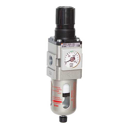 9396, Air Filter Regulator: 1/4" NPT with Pressure Gauge