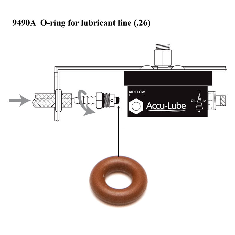 9490A, O-ring for lubricant line _(size .26" ID)