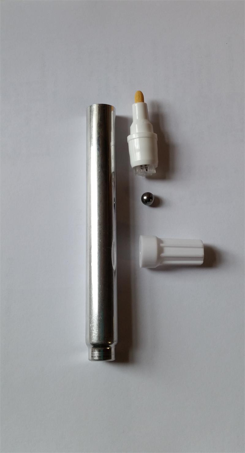 Empty Medium Tip Barrel, Valve, Felt Tip, and Mixing Balls